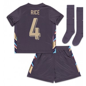 Fotbalové Dres Anglie Declan Rice #4 Dětské Venkovní Oblečení ME 2024 Krátký Rukáv (+ trenýrky)
